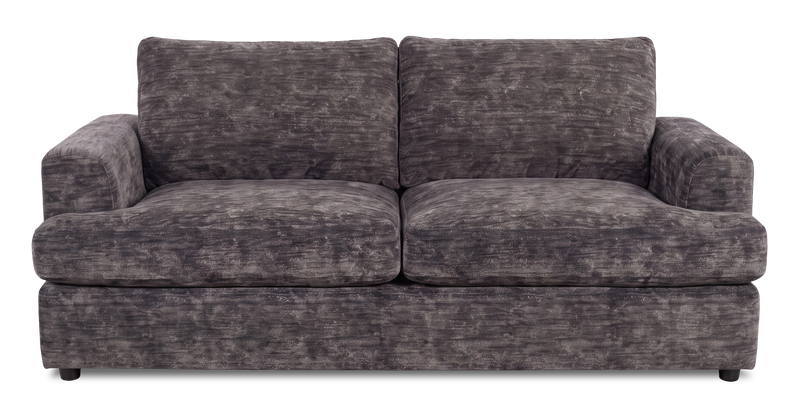 Sofa personnalisable Curve de Sofa Lab de 86 po de format condo fabriqué au Canada en tissu - Plush Charcoal