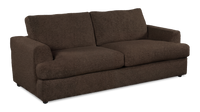 Sofa personnalisable Curve de Sofa Lab de 88 po fabriqué au Canada en tissu - Teddy Walnut