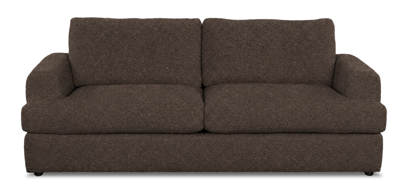 Sofa personnalisable Curve de Sofa Lab de 88 po fabriqué au Canada en tissu - Teddy Walnut