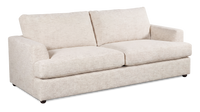 Sofa personnalisable Curve de Sofa Lab de 88 po fabriqué au Canada en tissu - Chenille White