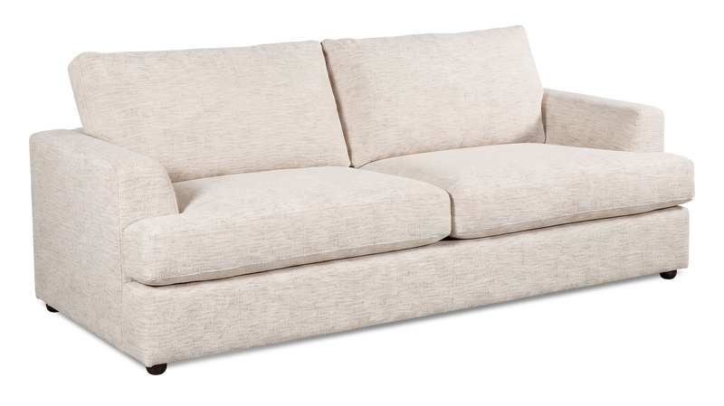 Sofa personnalisable Curve de Sofa Lab de 88 po fabriqué au Canada en tissu - Chenille White