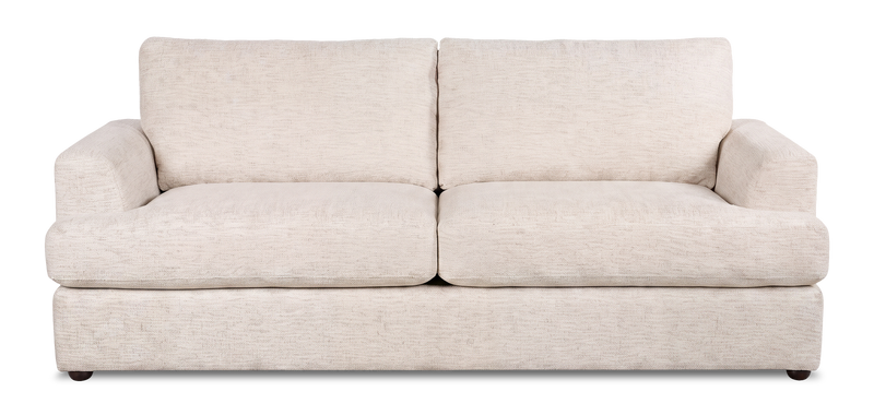 Sofa personnalisable Curve de Sofa Lab de 88 po fabriqué au Canada en tissu - Chenille White