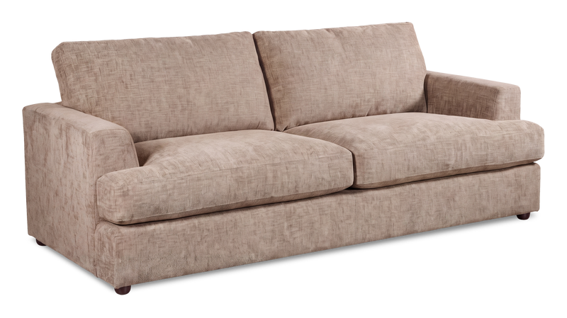 Sofa personnalisable Curve de Sofa Lab de 88 po fabriqué au Canada en tissu - Chenille Praline