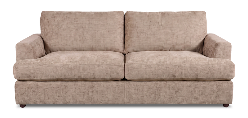 Sofa personnalisable Curve de Sofa Lab de 88 po fabriqué au Canada en tissu - Chenille Praline