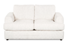 Made in Canada Customizable Sofa Lab Curve 65" Fabric Loveseat - Teddy Snow | Causeuse personnalisable Curve de Sofa Lab de 65 po fabriqué au Canada en tissu - Teddy Snow