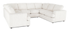 Made in Canada Customizable Sofa Lab Curve U-Shaped Sectional - Teddy Snow | Sofa sectionnel en U personnalisable Curve de Sofa Lab fabriqué au Canada en tissu - Teddy Snow