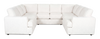 Made in Canada Customizable Sofa Lab Curve U-Shaped Sectional - Teddy Snow | Sofa sectionnel en U personnalisable Curve de Sofa Lab fabriqué au Canada en tissu - Teddy Snow