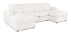 Sofa sectionnel avec deux fauteuils longs personnalisable Curve de Sofa Lab fabriqué au Canada en tissu - Teddy Snow