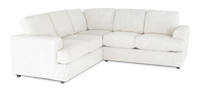 Sofa sectionnel 2 pièces personnalisable Curve de Sofa Lab fabriqué au Canada en tissu - Teddy Snow
