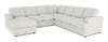 Sofa sectionnel de gauche 4 pièces avec fauteuil long personnalisable Curve de Sofa Lab fabriqué au Canada en tissu - Teddy Riverrock