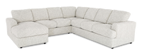 Sofa sectionnel de gauche 4 pièces avec fauteuil long personnalisable Curve de Sofa Lab fabriqué au Canada en tissu - Teddy Riverrock