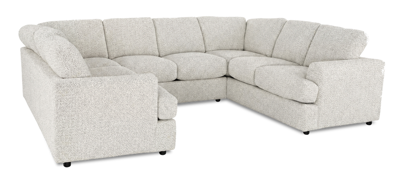 Sofa sectionnel en U personnalisable Curve de Sofa Lab fabriqué au Canada en tissu - Teddy Riverrock