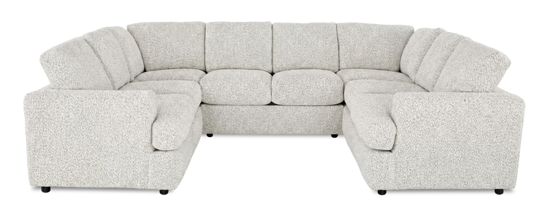 Sofa sectionnel en U personnalisable Curve de Sofa Lab fabriqué au Canada en tissu - Teddy Riverrock