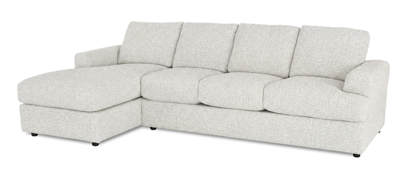 Sofa avec fauteuil long de gauche personnalisable Curve de Sofa Lab fabriqué au Canada en tissu - Teddy Riverrock