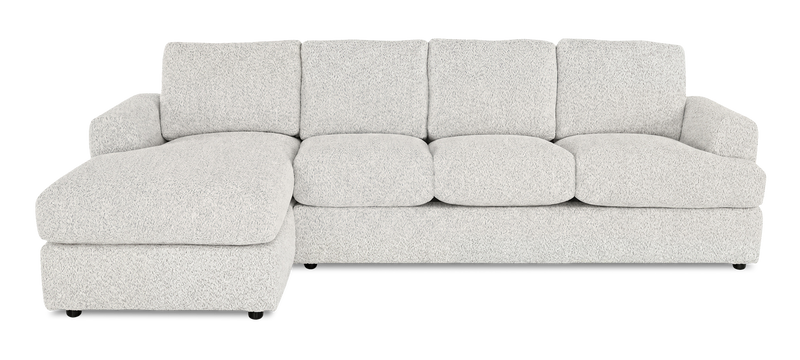 Sofa avec fauteuil long de gauche personnalisable Curve de Sofa Lab fabriqué au Canada en tissu - Teddy Riverrock