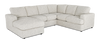 Sofa sectionnel de gauche 3 pièces avec fauteuil long personnalisable Curve de Sofa Lab fabriqué au Canada en tissu - Teddy Riverrock