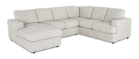 Sofa sectionnel de gauche 3 pièces avec fauteuil long personnalisable Curve de Sofa Lab fabriqué au Canada en tissu - Teddy Riverrock