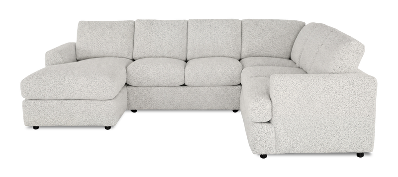 Sofa sectionnel de gauche 3 pièces avec fauteuil long personnalisable Curve de Sofa Lab fabriqué au Canada en tissu - Teddy Riverrock