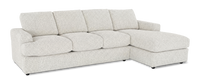 Sofa-lit sectionnel de droite personnalisable Curve de Sofa Lab fabriqué au Canada en tissu - Teddy Riverrock