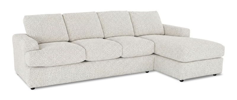 Sofa-lit sectionnel de droite personnalisable Curve de Sofa Lab fabriqué au Canada en tissu - Teddy Riverrock