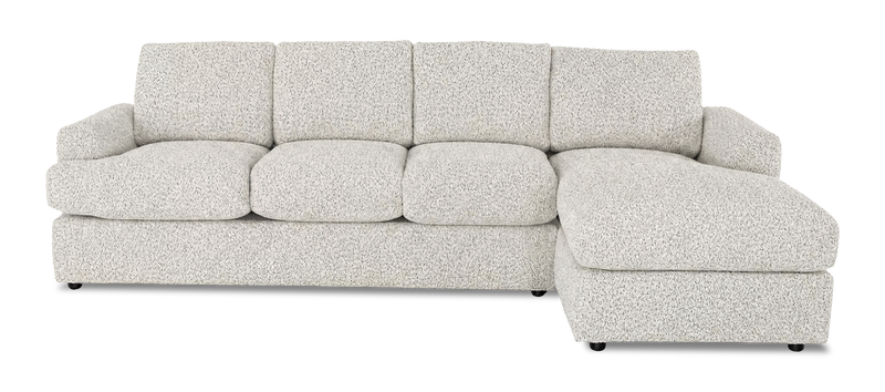 Sofa-lit sectionnel de droite personnalisable Curve de Sofa Lab fabriqué au Canada en tissu - Teddy Riverrock