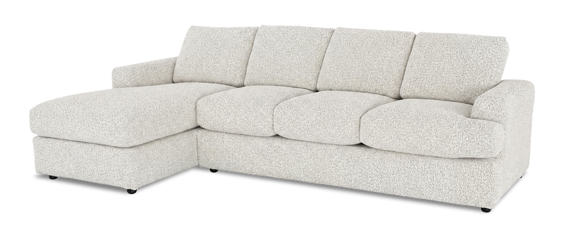 Sofa-lit sectionnel de gauche personnalisable Curve de Sofa Lab fabriqué au Canada en tissu - Teddy Riverrock