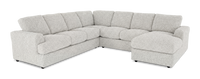 Sofa sectionnel de droite 4 pièces avec fauteuil long personnalisable Curve de Sofa Lab fabriqué au Canada en tissu - Teddy Riverrock