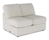 Made in Canada Customizable Sofa Lab Curve 47" Armless Fabric Loveseat - Teddy Snow | Causeuse sans accoudoirs personnalisable Curve de Sofa Lab de 47 po fabriquée au Canada en tissu Teddy - Teddy Snow