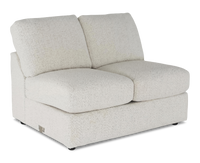 Causeuse sans accoudoirs personnalisable Curve de Sofa Lab de 47 po fabriquée au Canada en tissu Teddy - Teddy Snow