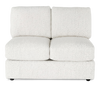 Made in Canada Customizable Sofa Lab Curve 47" Armless Fabric Loveseat - Teddy Snow | Causeuse sans accoudoirs personnalisable Curve de Sofa Lab de 47 po fabriquée au Canada en tissu Teddy - Teddy Snow