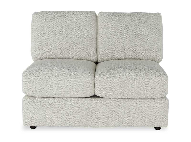 Causeuse sans accoudoirs personnalisable Curve de Sofa Lab de 47 po fabriquée au Canada en tissu Teddy - Teddy Riverrock