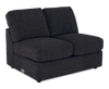 Causeuse sans accoudoirs personnalisable Curve de Sofa Lab de 47 po fabriquée au Canada en tissu Teddy - Teddy Raven