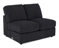  Causeuse sans accoudoirs personnalisable Curve de Sofa Lab de 47 po fabriquée au Canada en tissu Teddy - Teddy Raven