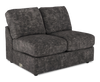 Causeuse sans accoudoirs personnalisable Curve de Sofa Lab de 47 po fabriquée au Canada en tissu Plush - Plush Charcoal