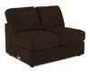 Causeuse sans accoudoirs personnalisable Curve de Sofa Lab de 47 po fabriquée au Canada en tissu Plush - Plush Chocolate