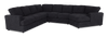 Sofa sectionnel de droite 4 pièces avec fauteuil enveloppant personnalisable Curve de Sofa Lab fabriqué au Canada en tissu - Teddy Raven