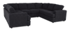 Made in Canada Customizable Sofa Lab Curve U-Shaped Sectional - Teddy Raven | Sofa sectionnel en U personnalisable Curve de Sofa Lab fabriqué au Canada en tissu - Teddy Raven