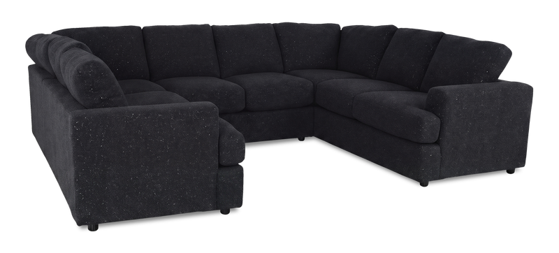 Sofa sectionnel en U personnalisable Curve de Sofa Lab fabriqué au Canada en tissu - Teddy Raven