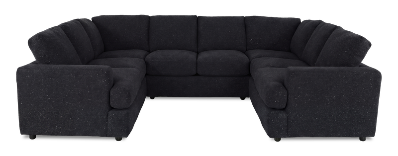 Sofa sectionnel en U personnalisable Curve de Sofa Lab fabriqué au Canada en tissu - Teddy Raven