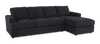 Sofa avec fauteuil long de droite personnalisable Curve de Sofa Lab fabriqué au Canada en tissu - Teddy Raven