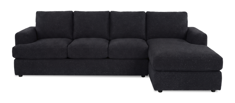 Sofa avec fauteuil long de droite personnalisable Curve de Sofa Lab fabriqué au Canada en tissu - Teddy Raven