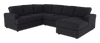 Sofa sectionnel de droite 3 pièces avec fauteuil long personnalisable Curve de Sofa Lab fabriqué au Canada en tissu - Teddy Raven