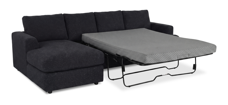 Sofa-lit sectionnel de gauche personnalisable Curve de Sofa Lab fabriqué au Canada en tissu - Teddy Raven