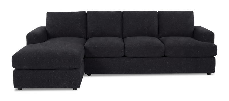 Sofa-lit sectionnel de gauche personnalisable Curve de Sofa Lab fabriqué au Canada en tissu - Teddy Raven