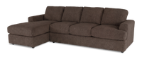 Sofa-lit sectionnel de gauche personnalisable Curve de Sofa Lab fabriqué au Canada en tissu - Teddy Walnut