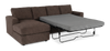 Made in Canada Customizable Sofa Lab Curve Fabric Left-Facing Sofabed Sectional - Teddy Walnut | Sofa-lit sectionnel de gauche personnalisable Curve de Sofa Lab fabriqué au Canada en tissu - Teddy Walnut