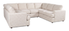 Made in Canada Customizable Sofa Lab Curve U-Shaped Sectional - Chenille White | Sofa sectionnel en U personnalisable Curve de Sofa Lab fabriqué au Canada en tissu - Chenille White
