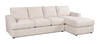 Made in Canada Customizable Sofa Lab Curve Right-Facing Fabric Sofa Chaise  – Chenille White | Sofa avec fauteuil long de droite personnalisable Curve de Sofa Lab fabriqué au Canada en tissu - Chenille White