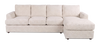 Made in Canada Customizable Sofa Lab Curve Right-Facing Fabric Sofa Chaise  – Chenille White | Sofa avec fauteuil long de droite personnalisable Curve de Sofa Lab fabriqué au Canada en tissu - Chenille White