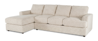  Sofa-lit sectionnel de gauche personnalisable Curve de Sofa Lab fabriqué au Canada en tissu - Chenille White